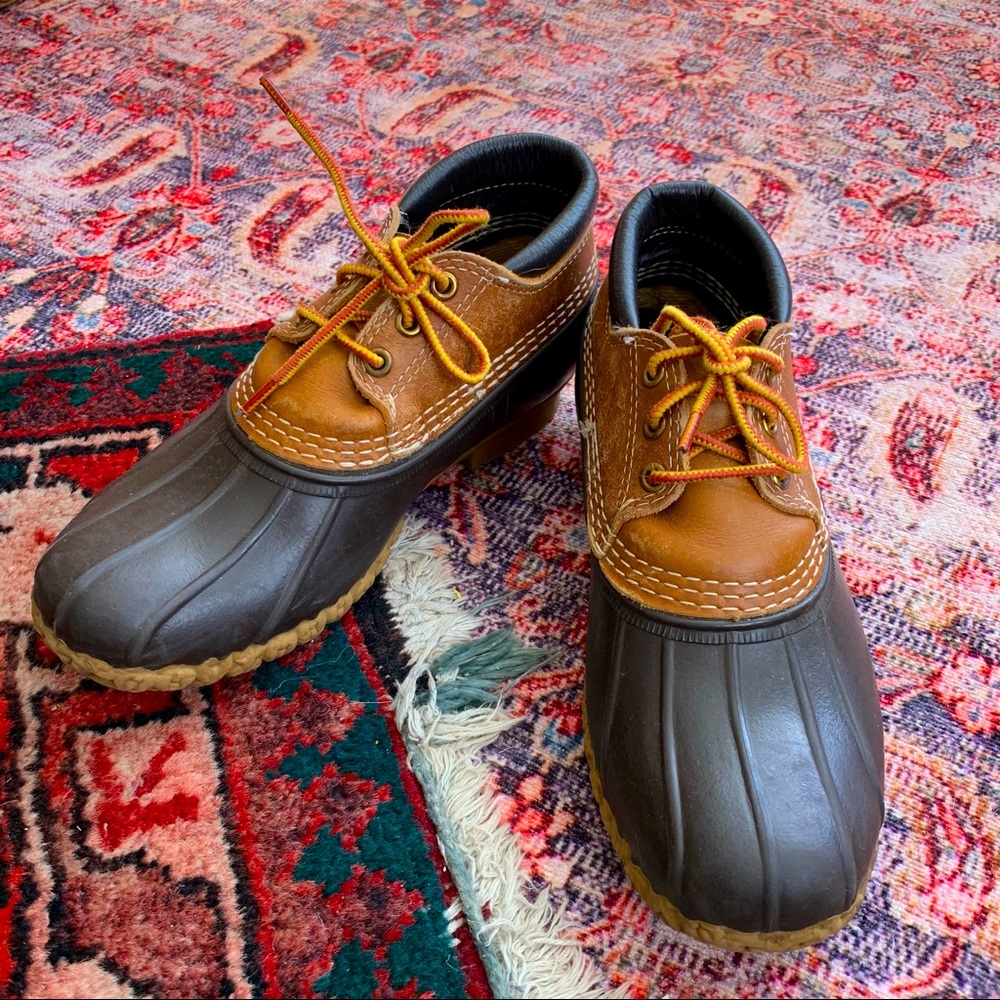LL Bean Maine Duck Low Vintage Brown Boots